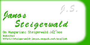 janos steigerwald business card